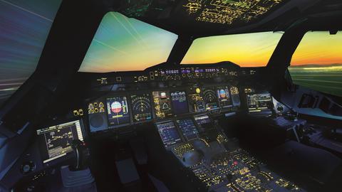 A picture of a Full Flight Simulator
