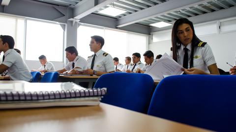 Airbus Flight Academy cadets in classroom