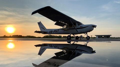 Airbus Flight Academy Mexico - sunset