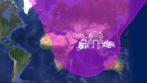 A321XLR Delhi range map A321XLR Delhi range map