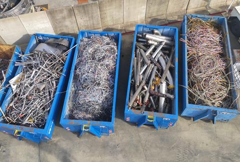 Waste sorting bin