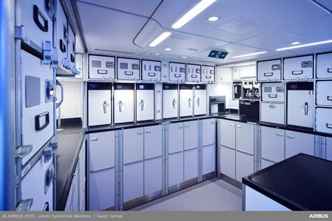 V-shape galley in A350 Airspace cabin