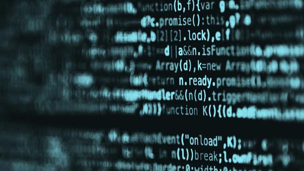 Cybersecurity services Code displayed on screen