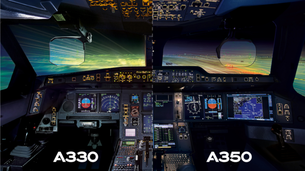 A330 and A350 cockpit commonality