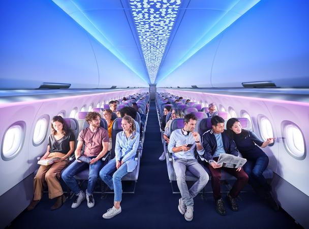 Airspace A320 - Passengers seating in a cabin