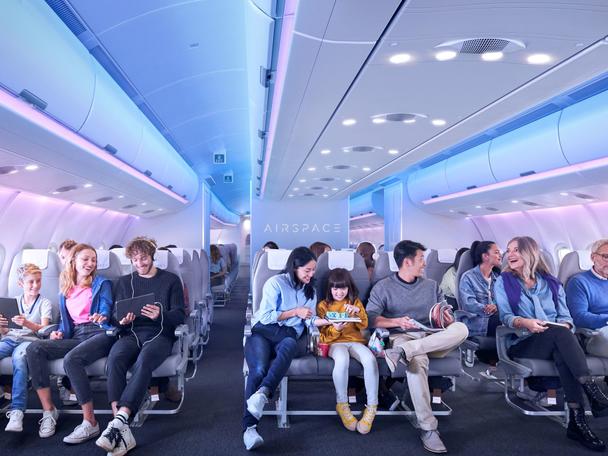 A330neo - 9 abreast Economy seats with passengers in A330neo Airspace Cabin