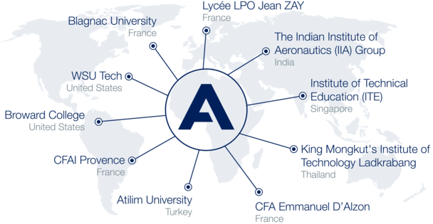 Airbus ACT for Academy partner schools Airbus ACT for Academy, partner schools: WSU Tech, Broward College, Atilim University, Indian Institute of Aeronautics (IIA) Group, Institute of Technical Education, Blagnac University, CFAI Provence,KMITL Thailand, Lycée LPO Jean ZAY,CFA Emmanuel D'Alzon