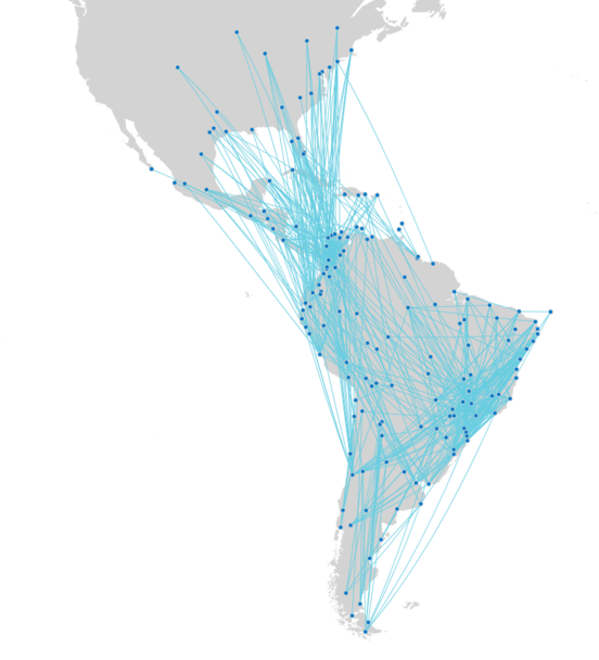 A220 latin america range map A220 latin america range map