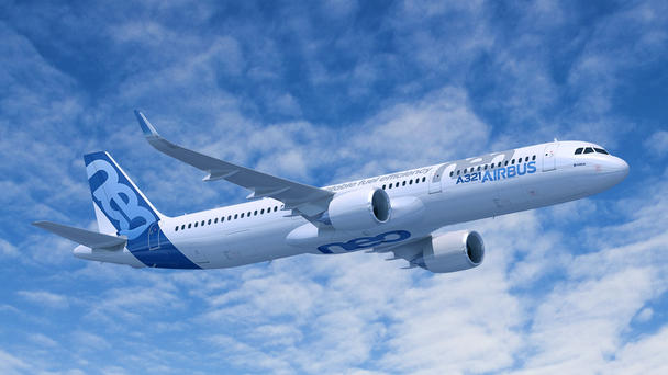 A321neo airbus in flight