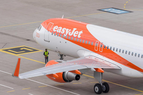 easyJet a320 on ground easyJet a320 decorative image