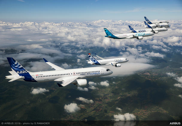 Airbus Commercial Aircraft formation flight – Airbus 50-year anniversary