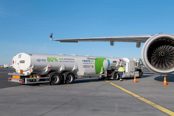 Truck of Sustainable Aviation Fuel (SAF) 