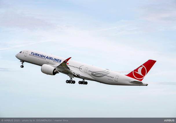 A350-900 Turkish Airlines taking off