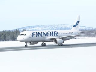 Finnair A320 full body plane
