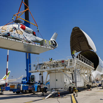 H160,loading in Beluga for Brazil