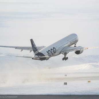 An Airbus aircraft taking off
