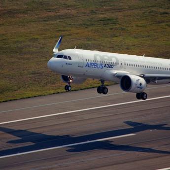 An Airbus A320neo aircraft taking off