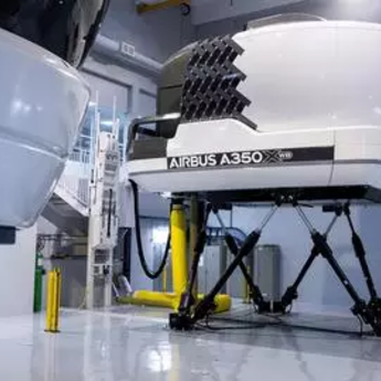 Two full flight simulators for pilot training