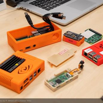 Electronic Circuit Boards on a Workbench