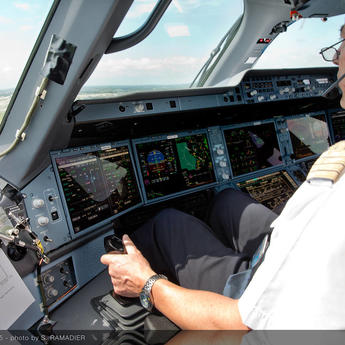 Pilot in the cockpit