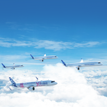 Airbus Family in flight