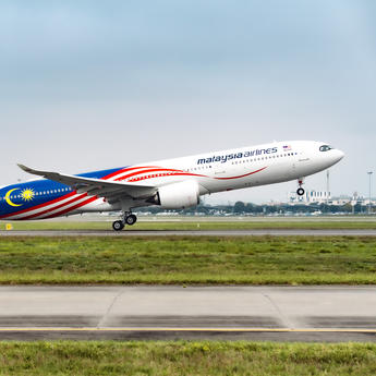 Malaysia airlines first flight A330neo take off