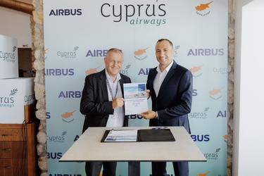 Cyprus Airways FHS A220 signature Signature ceremony of the FHS A220 contrat between Airbus and Cyprus Airways