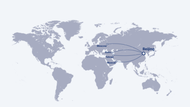 Reachable cities from Beijing with the A319neo