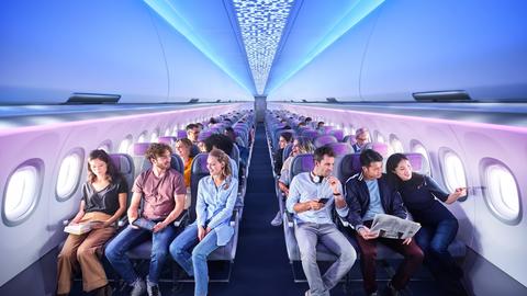 Airspace A320 - Passengers seating in a cabin