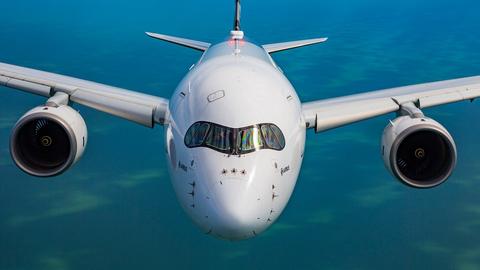 A flying aircraft