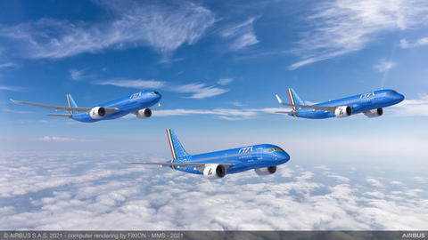 ITA Airways formation flight - rendering