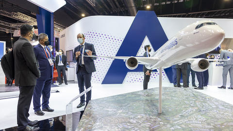 Singapore Airshow 2022 - Airbus stand ambiance