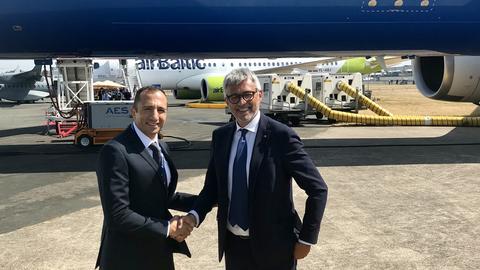 From left to right : Charbel Youzkatli Head of Europe Commercial Services-Airbus and Fabio Lazzerini, CEO of ITA Airways