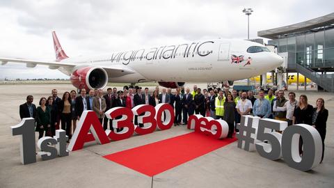 A330neo Virgin delivery