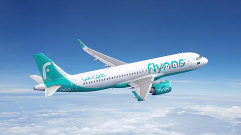 flynas A320neo flying