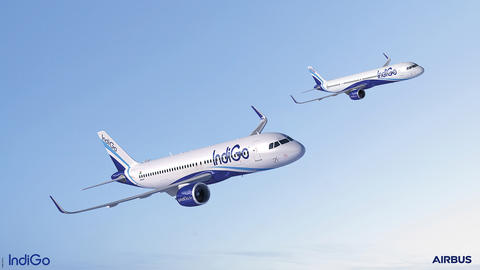 IndiGo A320neos flying