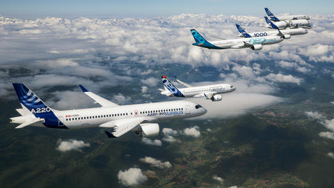 Airbus Commercial Aircraft formation flight – Airbus 50-year anniversary