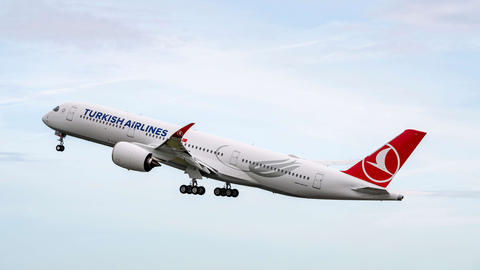 A350-900 Turkish Airlines taking off