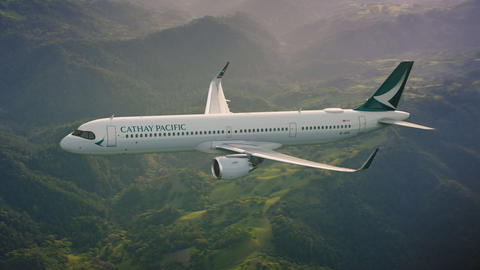 Flying Airbus A320neo with a Cathay Pacific livery