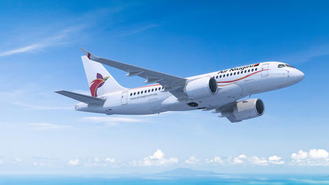 Air Niugini A220 on flight
