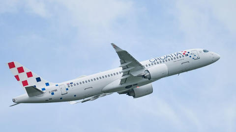 Croatia Airlines A220-300 taking off
