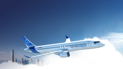 A220-300 in flight