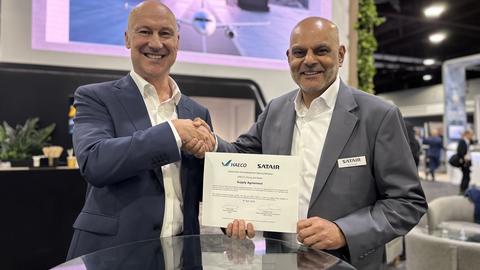 Satair and HAECO Group Sign Strategic Supply Agreement - Left: Christian Pinter, General Manager, Group Procurement, HAECO Group Right: Paul Lochab, CCO, Satair
