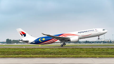 Malaysia airlines first flight A330neo take off