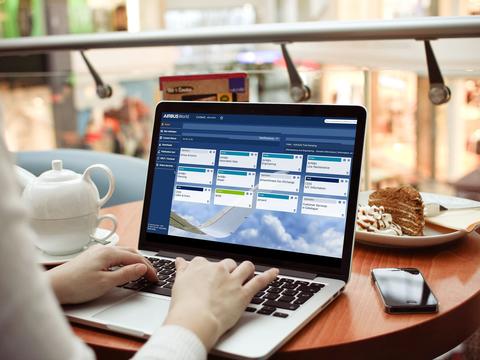 Airbus World Laptop Cake