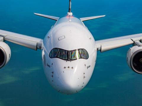 A flying aircraft