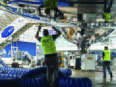 Maintenance technician working on an aircraft to ensure operational safety.