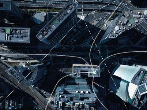 City view from space