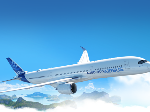 A350-900 in flight