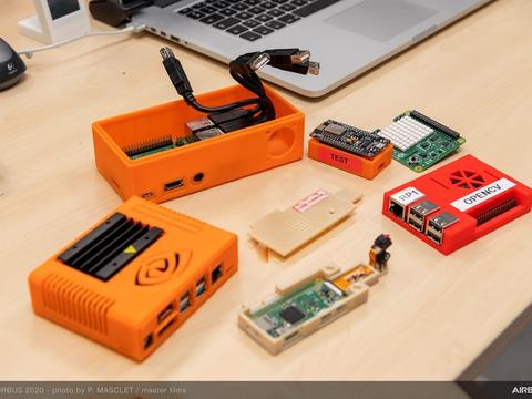 Electronic Circuit Boards on a Workbench